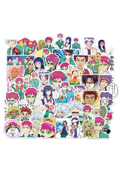 Choice 50pcs-random 50pcs Anime The Disastrous Life Of Saiki K 2 Stickers Decals Saiki Kusuo Sticker For La