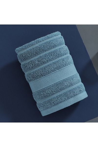DUTRIEUX 4pcs Blue 4pcs Useful Towel Square Face Towel Strong Water Absorption Kids Children Small Pure Cotto