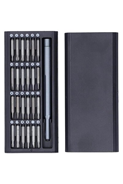 keyfisepet en keyifli sepet 25 Parça Mıknatıslı Tornavida Seti Deri Çantalı L...