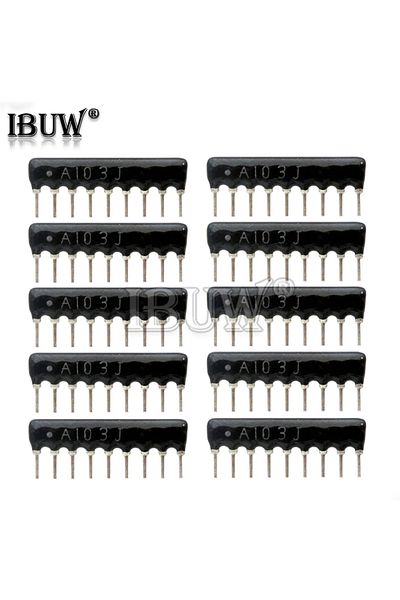 IBUW 9pin 10k 10pcs 5pin 9pin Exclusion Network Resistor Array Dip 100 220 330 470 510 680 1k 1.2k 1.5k 2