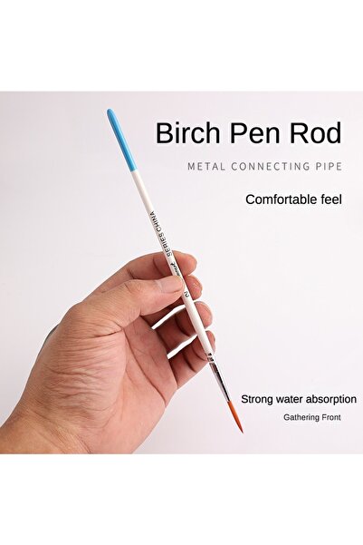 Choice Artist Paint Brush 6 Pcs Set Thin Pen Extra Long Fine Point Liner Tip #000#00#0#1#2#3, Scale Mode...