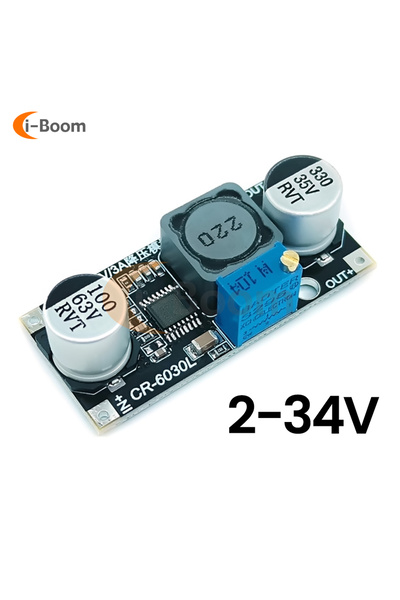 Choice1 وحدة إمداد طاقة بتخفيض الجهد المستمر 2-34 فولت، محول باك 60 فولت 3 أم...