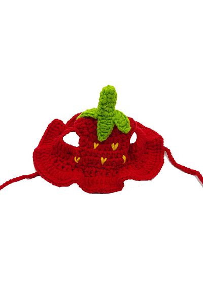 Choice3 M Strawberry Autumn Winter Cat Hat Elastic Cute Refined Pet Hat Puppy Kittens Knitted Hat Party Phot