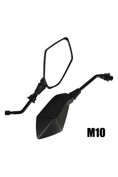 Choice M10 8mm 10mm Back Side Convex Mirror Handle Bar End Side Rearview Mirrors For Scooter E-bike Motocyc