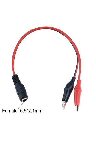 Choice Female Alligator Clip To Dc Power Plug Connector Adapter Plug 25cm Test Leads Wire Dc 5.5*2.1mm Clip