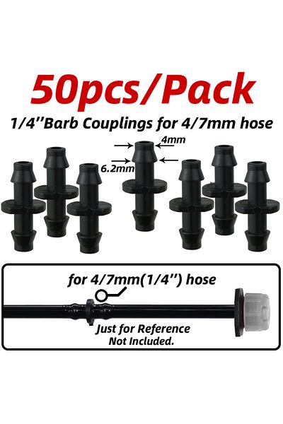 Choice D-coupling-50pcs 1-50pcs Barbed Connectors Irrigation Fittings Drip Irrigation Barbed Connectors 4/7