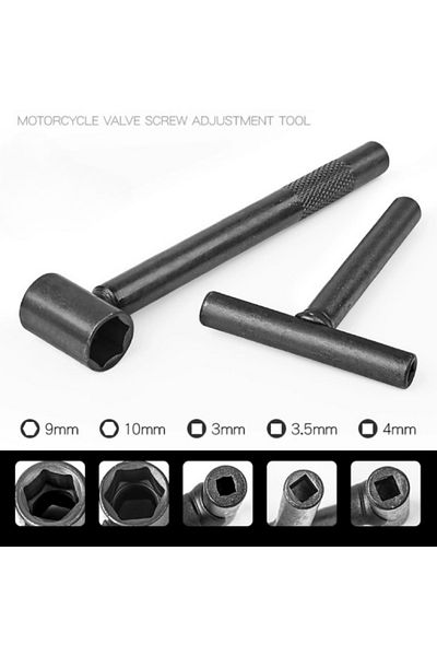 Choice Black Motorcycle Engine Valve Adjustment Tool Square Hexagon Socket T Spanner Valve Screw Wrench 3/3