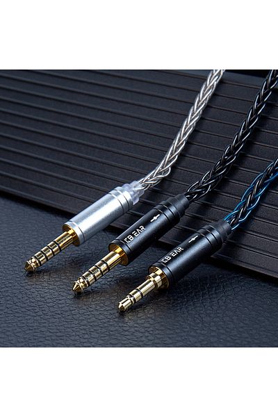 Choice 2PIN 3.5 Black Blue KBEAR ST12 Plus 2m 8 Core Silver-Plated Upgraded IEM Cable With 3.5/4.4mm 2PIN/Q