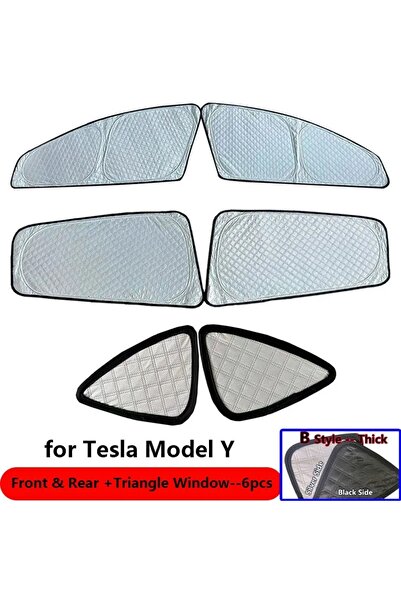 Choice ستائر جانبية مخصصة للخصوصية من 6 قطع لسيارة Tesla Model 3 Y S X 2025، ستائر جانبية U