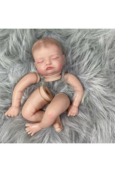 MRB With Cloth Body Painted Doll Kit 19 Inch Painted Vinyl Reborn Doll Kit Rosalie Unassembled Lifelike