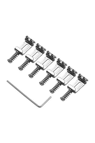 Choice Electric Guitar Bridge Saddles With Wrench Electric Guitar Replacement Parts for ST Guitar 6Pcs