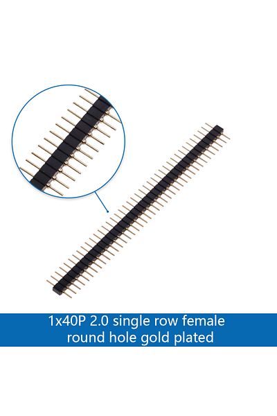 Choice 2.0 1row Male Gold 5pcs 1*40p Single Row Male Female Pcb Round Pin Header Socket Connector Pinheader