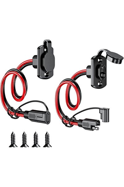 Choice1 مجموعة توصيل سريعة مكونة من قطعتين من SAE، محول SAE، قابس ذكر إلى مقبس أنثى، مقاس 12AWG SAE Ext