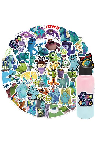 Choice 50pcs 50pcs Disney Monster Inc Stickers Waterproof Diy Notebook Phone Skateboard Laptop Helmet Car S