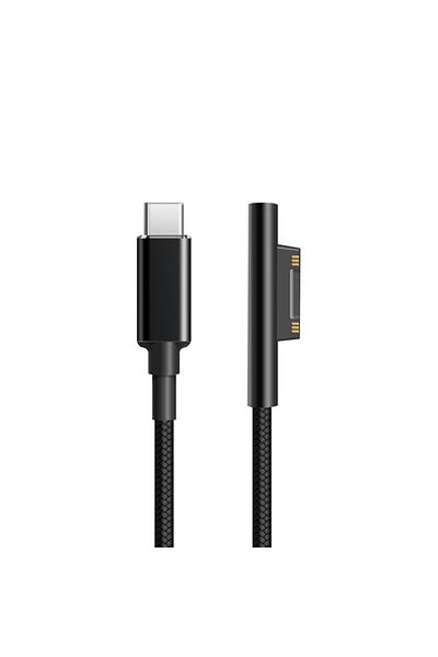 DIXSG مزود طاقة USB Type-c سريع الشحن من نسيج 200 سم لجهاز Microsoft Surface Pro 7 3 4 5 6 15 فولت 3 أمبير PD Tabl