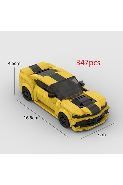 Choice Camaro Moc Camaro Racing Sports Car Vehicle Speed Champion Racer Building Blocks Brick Creative Gara