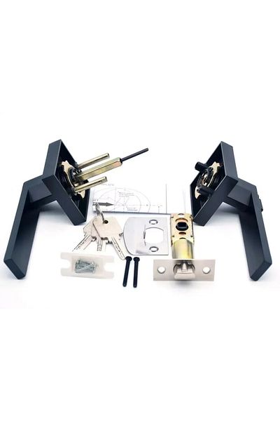 Choice A Interior Door Handle Lock With Core/pin For Bedroom, Heavy-duty Door Lock Handle Kit, Safety Door.