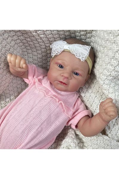 MRB Blue Eyes Finished Doll 17inch Painted Reborn Baby Doll Elijah Lifelike Newborn Doll Handmade Painte