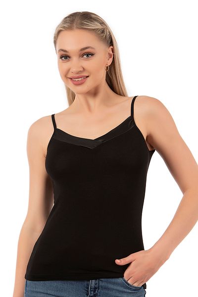 ÖZKAN underwear Özkan 2040 5 عبوات من الساتان الفسكوزي للسيدات، مرنة ومريحة وناعمة وحزام رفيع