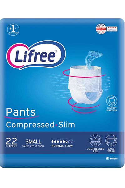 Lifree Lifree Slim Culotte Adult Diapers, 22 Count, Small