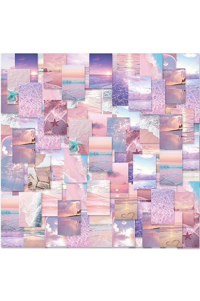Choice 30pcs Pink Beach Pattern Stickers for Notebooks, Water Bottles, Back-to-school Season, Valentine'...