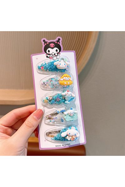 Choice G2-415 5pcs Sanrio Kuromi Cinnamoroll Girls Hairpin Kawaii Babies Hair Clip My Melody Princess Quick