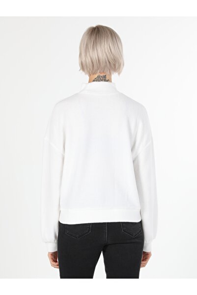 Colin's Регулярний крій, напівкруглий комір, прямий крій, жіноча біла футболка з довгими рукавами Cl1055475