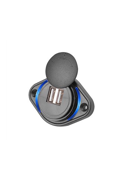 Choice Blue 12-24v 3.1a Dual Usb Charger Power Socket Adapter Charging Panel Mount For Motorbike Car Boat A