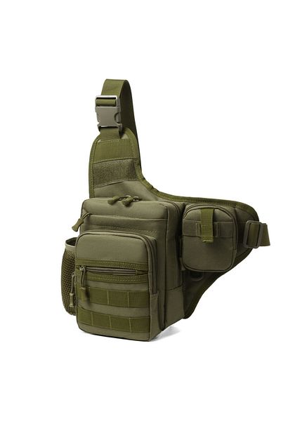 scione Army Green Waterproof Fishing Shoulder Bag Outdoor Sports Cycling Crossbody Chest Single Backpack Tr