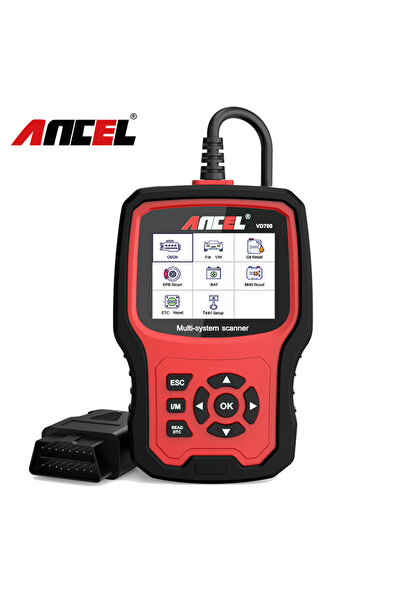 Choice1 ماسح OBD2 احترافي ANCEL VD700 باللون الأحمر لسيارات VW وAudi وSeat وS...