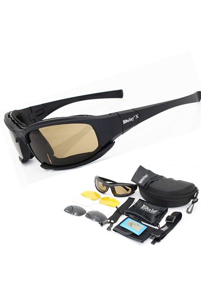 Choice نظارات X7 Daisy X7 للرجال نظارات شمسية مستقطبة عسكرية مضادة للرصاص ونظارات رماية Airsoft مع عدسات دخانية