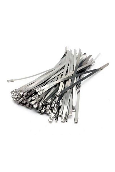 Choice 10/20pcs Stainless steel metal Cable Ties tie Zip Wrap Exhaust Heat Straps Induction pipe 4.6mm w...