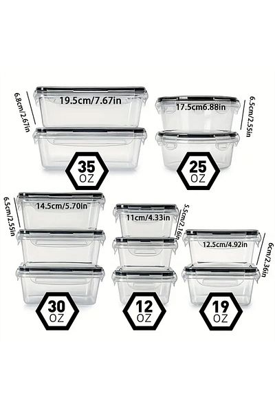 Choice Clear Kitchen Food Containers 12pcs-set,bpa Free Lunch Box Sugar Cereals Storage Container
