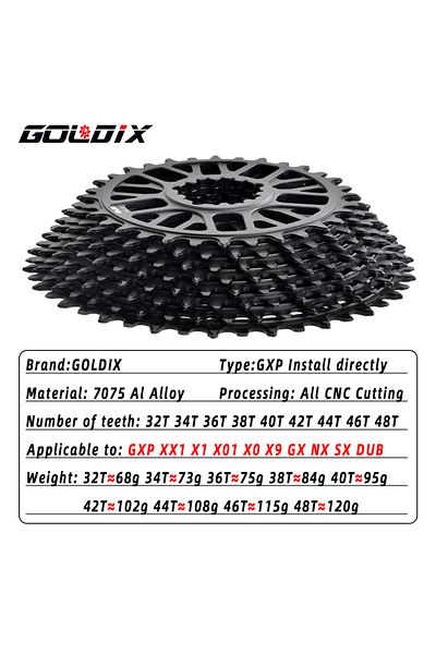 GOLDIX For Road GXP 42T GOLDIX Ultralight Directly Install Chainring Narrow Wide Teeth Single speed Chainwh