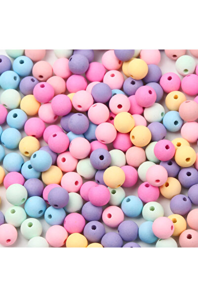 Choice17 10mm-30pcs Mixed Color 6/8/10mm Macaron Color Matte Acrylic Beads Ro...