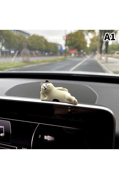 Choice A1 Cute Car Interior Decoration Ornaments Mini Cat Action Figure Auto Dashboard Rearview Mirror Deco