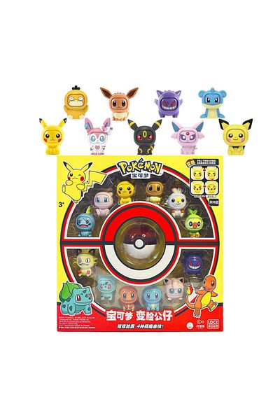 Choice Pokeball Pokemon Pikachu Figures Toys Doll Poke Ball Face-changing Pocket Monsters Action Figure ...