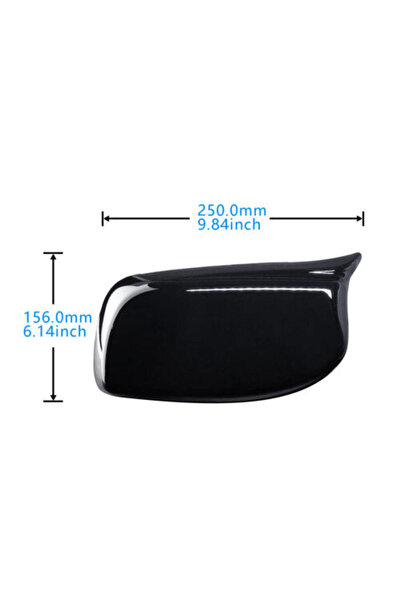 Choice Gloss Black 2PCS For BMW E60 E61 E63 E64 2004-2007 Gloss Black Wing Rearview Mirror Cover Caps