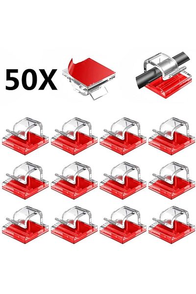 Choice 50pcs-transparent Self-adhesive Cable Holder Fixer Clips Organizer Clamp Management Adhesive For Hom