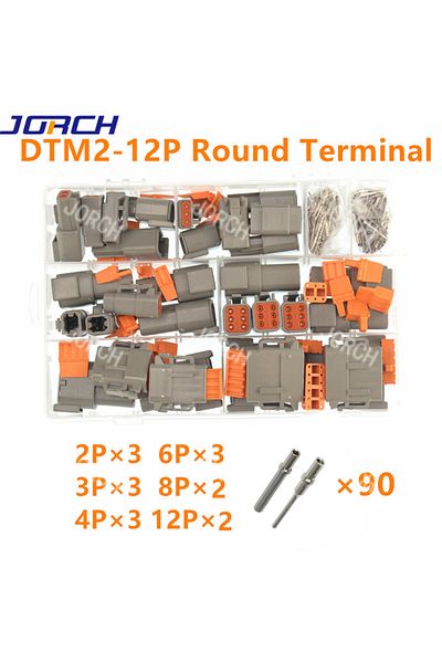Choice Round Terminal 202pcs Deutsch Dtm Waterproof Wire Connector Kit Dtm06-2/3/4/6/8/12s Dtm04-2/3/4/6/8/