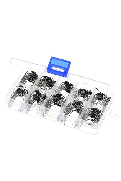 Choice 100Pcs 10 Values Rectifier Diode Assorted Kit 1N4001 1N4002 1N4003 1N4004 1N4005 1N4006 1N4007 1N...