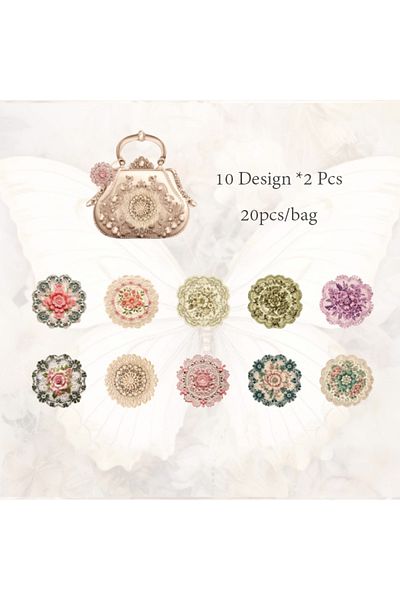Choice S23235-5 Mr. Paper 6style 20pcs/pack Special Paper Sticker Pack For Diy Handbook Diary Phone Case La