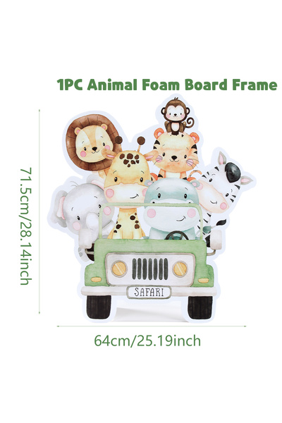 Choice خلفية حيوانات الغابة ذات اللون الأزرق الياقوت العميق، ديكور حفلات أعياد الميلاد للأطفال، غابة برية، أسد واحد