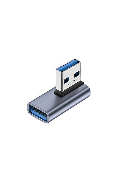 Choice 1 قطعة من محول USB 3.1 بزاوية 90 درجة من Nnbili، عبوة من 1 إلى 2 محول USB A ذكر إلى أنثى بزاوية يسارية موسع