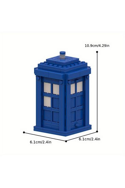 Choice 238pcs Moc Doctored Whoed Blue Phone Booth Building Blocks Retro Telephone City Street Accessories P
