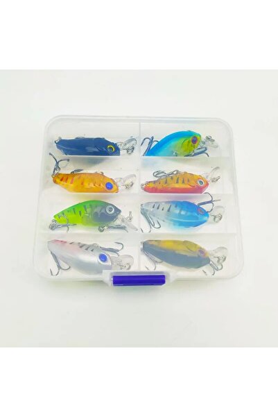 Choice مجموعة من 8 قطع من طُعم صيد السمك الاصطناعي الصلب 4 جرام 4.5 سم مجموعة...