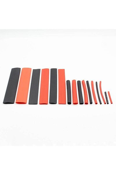 Choice 127pcs Black Red Heat Shrink Tubing 2:1 Assortment Polyolefin Tube Car Cable Sleeving Wrap Wire Kit