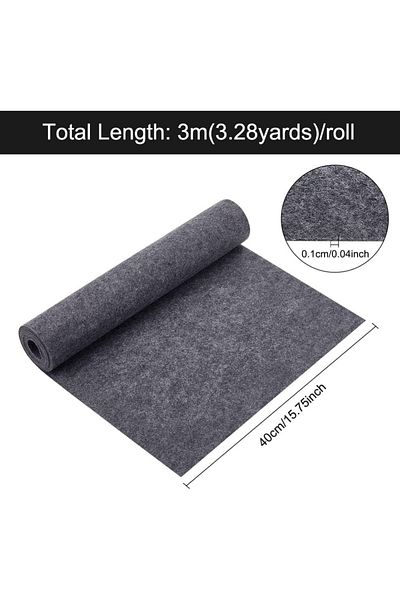 Choice Aech04-00736 10 Feetx15.75 Inch Felt Fabric Rolls Felt Non-woven Sheet 0.1cm Thick Dark Gray Felt Po