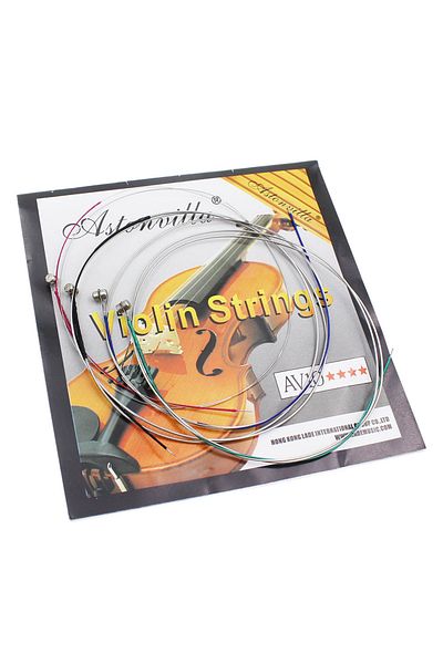 Astonvilla Av10 4pcs A Set Of Violin Strings E-a-d-g Steel Core Nickel Silver Wound Exquisite Stringed Musical