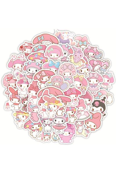 Choice Melody 40pcs 50pcs Sanrio Stickers Cute Cinnamoroll Kuromi My Melody Sticker For Laptop Phone Case G